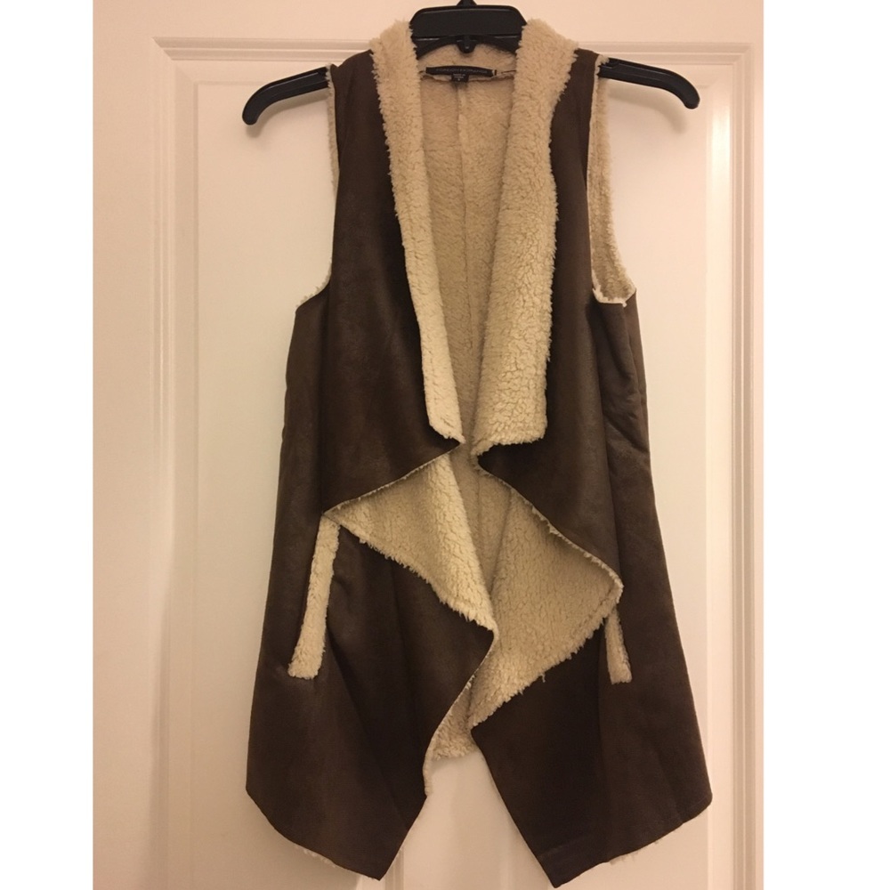 Draped front vest
